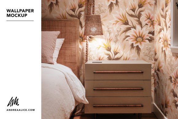 Download Wallpaper Mockup - Rustic Bedside - Rustic Collection