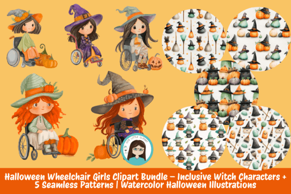 Download Inclusive Witch Characters + 5 Seamless - Inclusive Collection