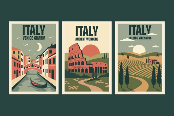 Download Italy Retro Travel Poster - Italy Collection