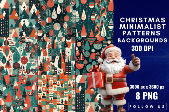 Download Christmas Minimalist Patterns Background - Christmas Collection