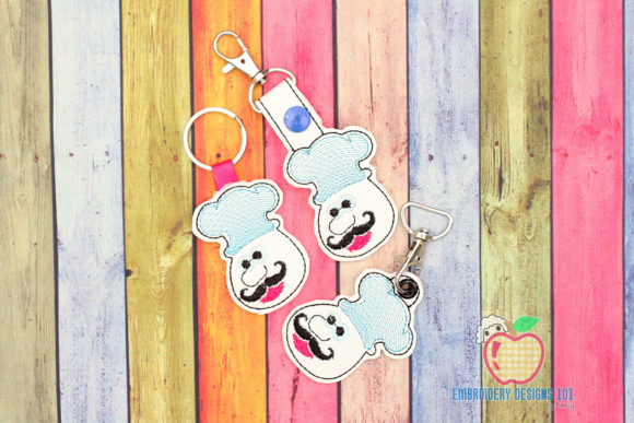 Download Cook Face Keyfob Keychain ITH - Cook Collection