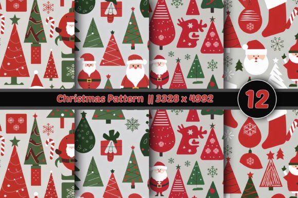 Download Christmas Pattern 12 Page - Christmas Collection