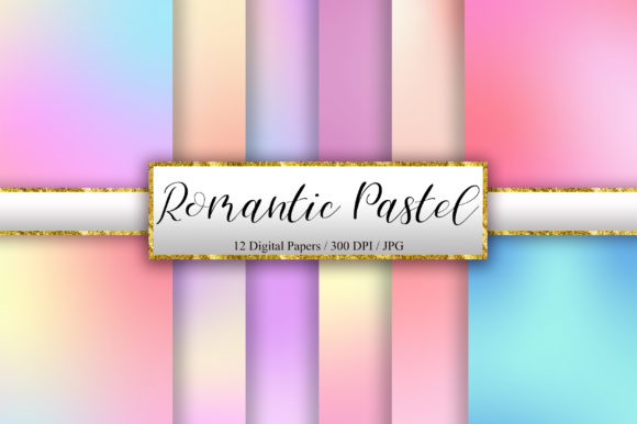 Download Romantic Pastel Digital Paper Background - Romantic Collection