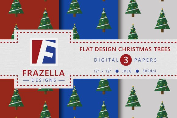Download Festive Flat Design Christmas Trees - Christmas Collection