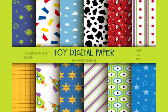 Download Toy Seamless Patterns, Scrapbook Papers - Scrapbook Collection
