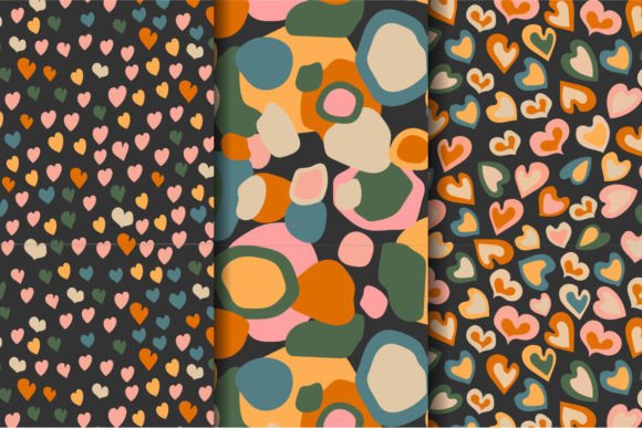 Download 3 Minimalist Patterns with Hearts - Minimalist patterns Collection